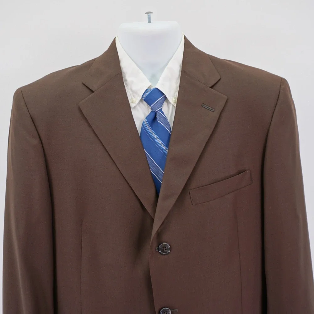 Austin Reed Brown Wool 3 Button Blazer‎ 42R Dillards